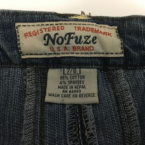 No Fuze Women's Denim Blue Jean Midi Skirt Sz 7/8 - Picture 8 of 8